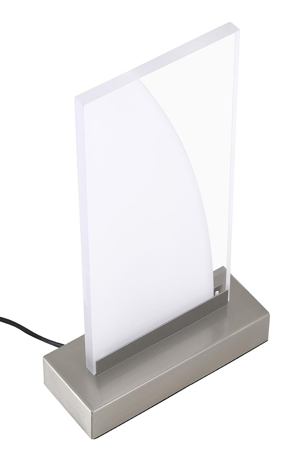 Lámpara sobremesa TOWER base cromo y acrílico con 6W led Briloner.