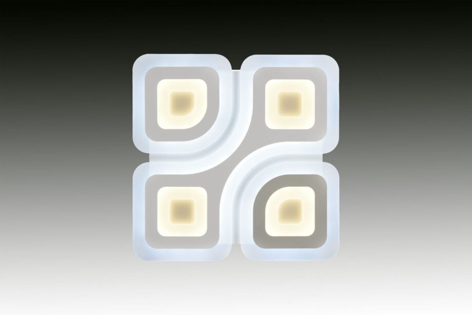 MANOLO: Plafón cuadrado de 130W Led con mando a distancia, Acontract-Luz. 50 x 50cm.