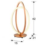 OCELLIS- Lámpara de sobremesa Oro rosa con 22w LED Schuller