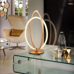 OCELLIS- Lámpara de sobremesa Oro rosa con 22w LED