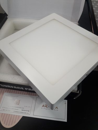 Plafón downlight superficie cuadrado blanco 18w LED DIGITED