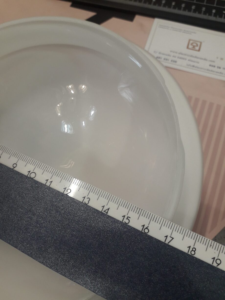 Cristal repuesto Ventilador 00193 EDM. Boca 17 cm diámetro a giro.