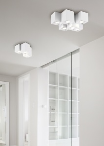 Plafón FERNANDO, 3 x gu10 blanco texturado  TRIO. STOCK EN TIENDA