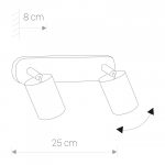 EYE SPOT - Regleta 2 focos GRAFITO MATE para gu10 orientables Nowodvorski