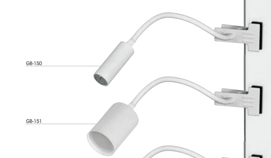 Flexo de pinza blanco para bombilla gu10 Led incluida, GB-151 Incolamp. STOCK DISPONIBLE EN TIENDA