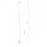 LASER: Colgante individual NEGRO cilindro, para G9, 49cm, 8797 Nowodvorski. STOCK EN TIENDA