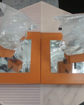 Base 2 Focos articulados con cristal g9 naranja y cromo LUMSEVI . STOCK DISPONIBLE EN TIENDA