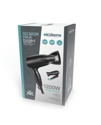 Secador de pelo de viaje negro de 1200W KÜKEN