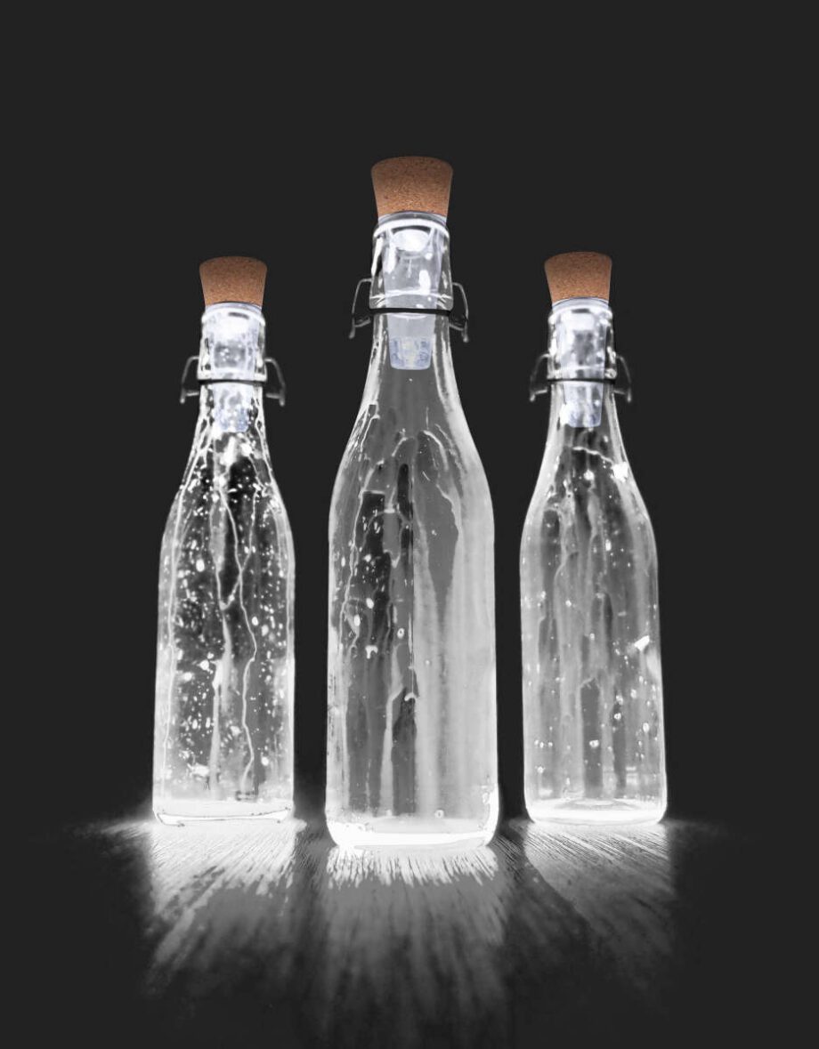 Tapón Led recargable a USB para botellas luz blanca