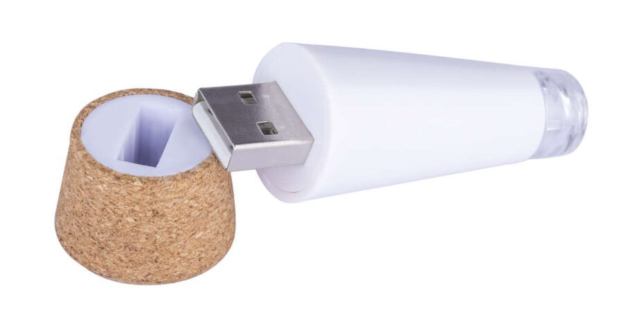 Tapón Led recargable a USB para botellas luz blanca