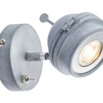 MICAH: Foco metal gris con gu10 57301-1 Globo Lighting.