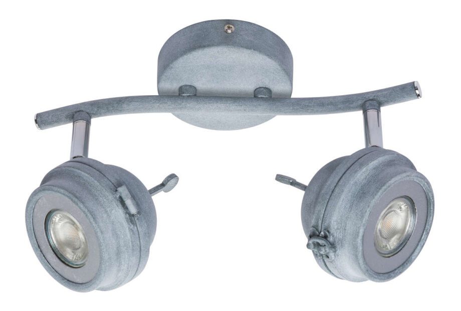 Regleta de dos focos metal gris gu10 57301-2 MYCAH Globo Lighting. STOCK DISPONIBLE EN TIENDA