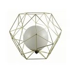 Lámpara de sobremesa Oro Brillante con cristal Ball Cube, 2 DOSS. STOCK EN TIENDA
