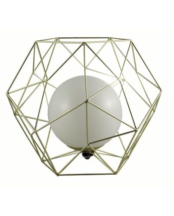 Lámpara de sobremesa Oro Brillante con cristal Ball Cube, 2 DOSS. STOCK EN TIENDA