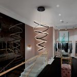 RING - Lámpara 8 aros Led 162W redonda en negro 80cm diámetro luz cálida 3K Dimable con App