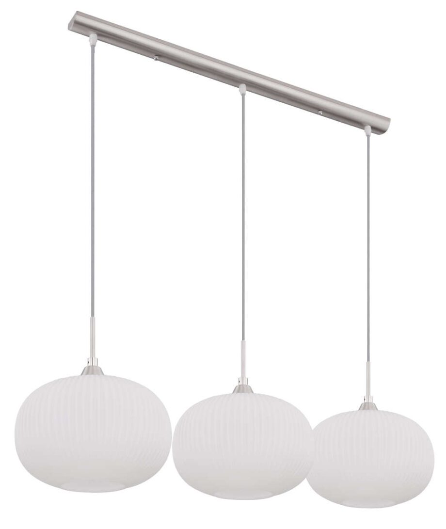 Lámpara en línea HING cristal 3 luces 15834-3 Globo Lighting. STOCK DISPONIBLE EN TIENDA