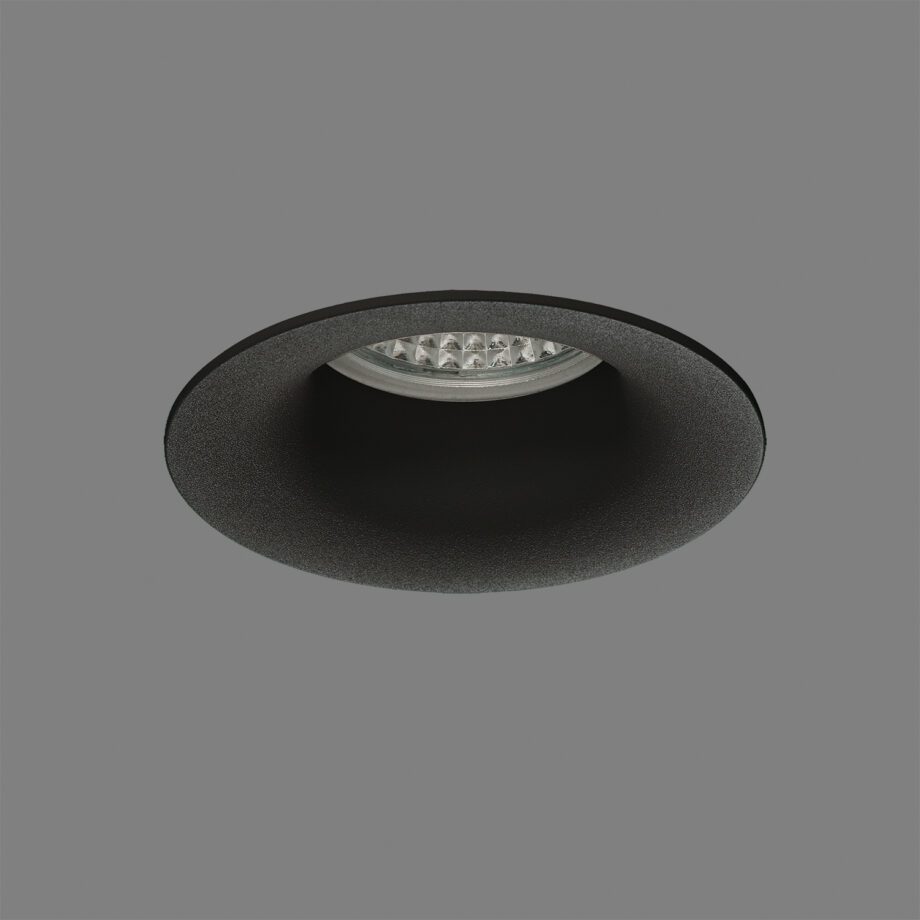 Aro empotrable WINKA negro texturado para bombilla gu10 3557/8 Acb Iluminación.