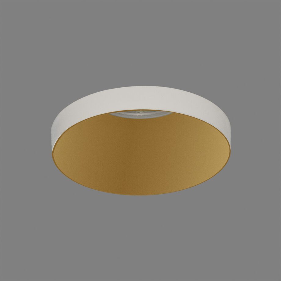 Aro empotrable EINAR oro técnico con filo blanco para bombilla gu10 3558/8 Acb Iluminación.