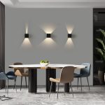 KENDO: Aplique de pared  Led negro con Ip54, 2 x 6w  A20321 Acb Iluminación.