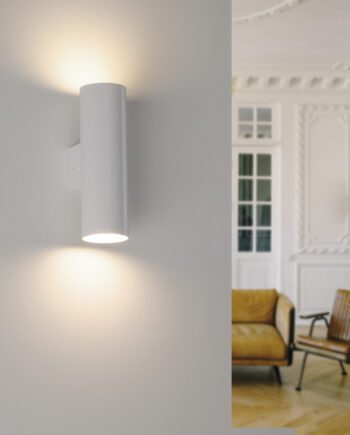 Aplique de pared ZOOM blanco para dos bombillas gu10