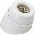 Portalámparas E27 porcelana codo 03040 HEPOLUZ. STOCK DISPONIBLE EN TIENDA