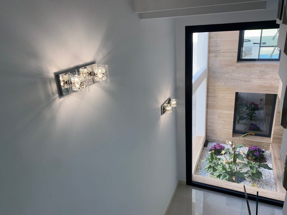 FLASH - Aplique de pared cromo y cristales de una luz Led G9