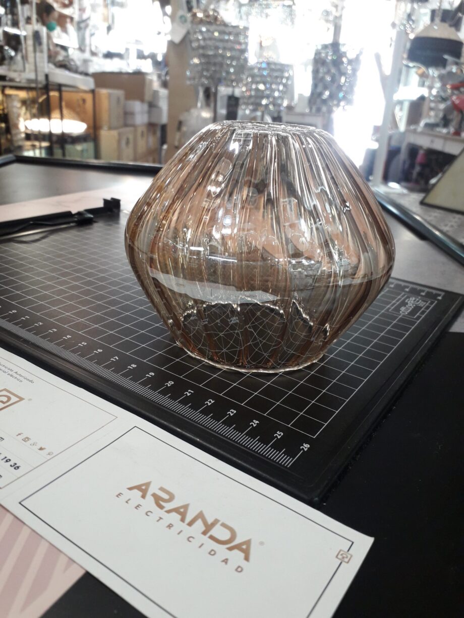 Tulipa cristal Emma  ámbar en E14 Stylo. STOCK DISPONIBLE EN TIENDA