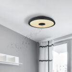 RAFFY: Plafón diseño de 18w Led negro con Bluetooth y mando a distancia ø 28 cm, 41366B Globo Lighting. STOCK DISPONIBLE EN TIENDA