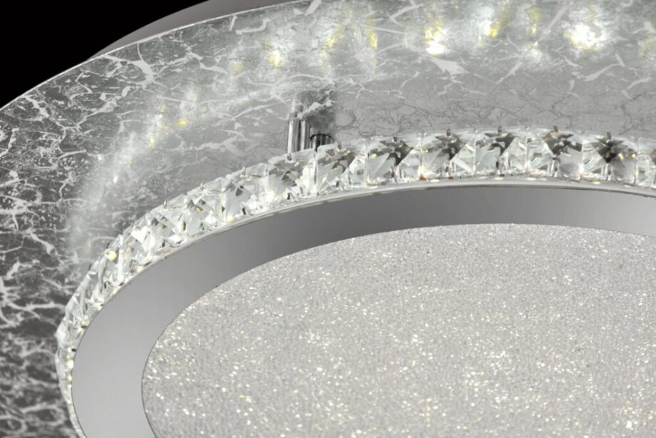 SOLARIS: Plafón en pan de plata 18w Led, tres posiciones de alumbrado, Acontract-Luz 1128P, luz neutra 4K. 42cm. STOCK EN TIENDA
