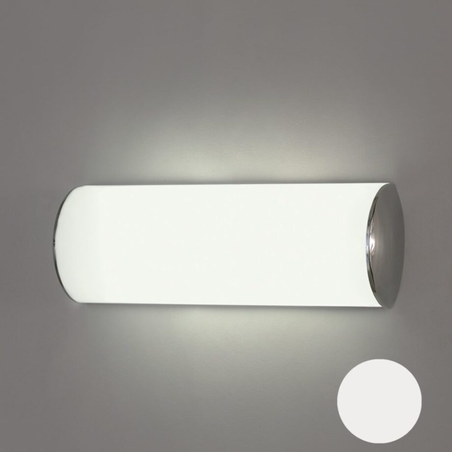 CASIO: Aplique cristal opal blanco con blanco A16501BIP 28,5cm, Ip44 Acb Iluminación