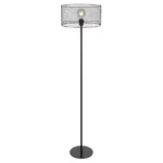 DOPS: lámpara de pie negra con pantalla de rejilla ovalada 15295S Globo Lighting. STOCK DISPONIBLE EN TIENDA