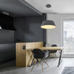 CROTONE: Lámpara negra interior difusor blanco LEd 45w 48801SH Globo Lighting. STOCK EN TIENDA