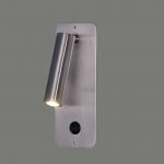 ARON: Aplique níquel satinado con Lector 3W Led luz cálida 3k, empotrable y con interruptor, E32401NS  Acb Iluminación.