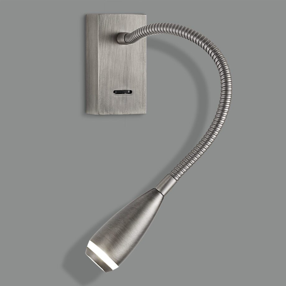 CLIK: Aplique níquel satinado con Lector y con interruptor A167361U  Acb Iluminación.