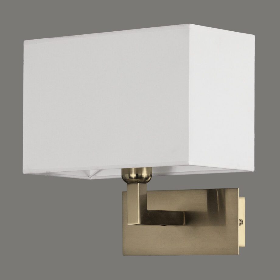 CARLO - Aplique pared cuero con pantalla rectangular, para bombilla E27,  A167801U Acb Iluminación