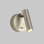 ATRIA: Aplique níquel mate con Lector 3W Led con interruptor, A392510NM Acb Iluminación.