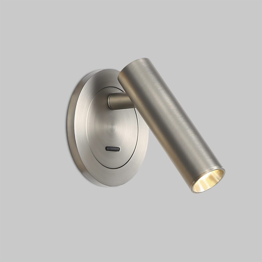 ATRIA: Aplique níquel mate con Lector 3W Led empotrable y con interruptor, E392510NM Acb Iluminación.