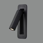 Aplique negro BOHEME de lector empotrable sin interruptor E382610N Acb Iluminación
