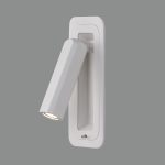 Aplique blanco BOHEME de lector empotrable con interruptor E382620B Acb Iluminación.