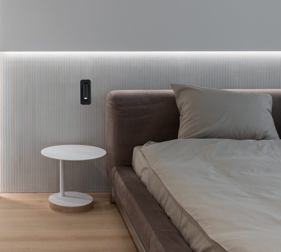 Aplique negro BOHEME de lector empotrable sin interruptor E382610N Acb Iluminación