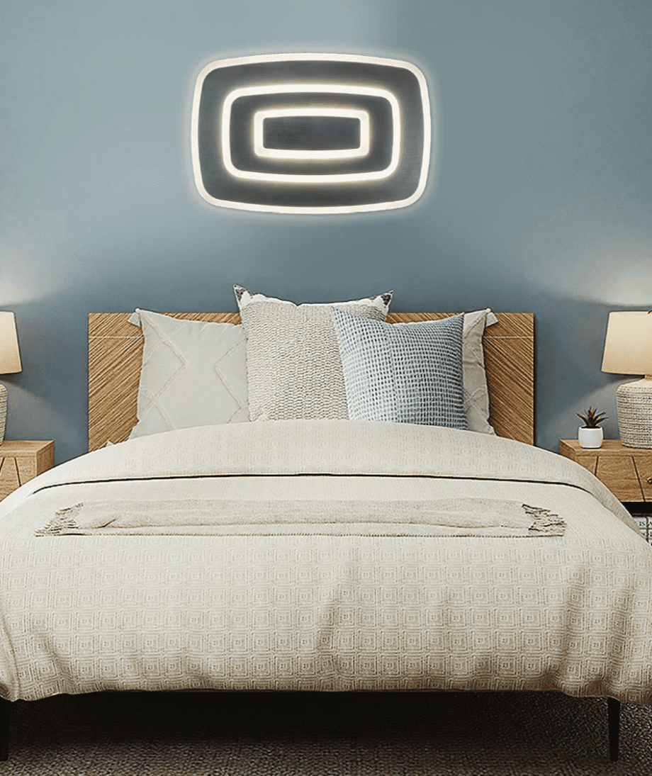 Plafón BERGAMO en aluminio pulido y acrílico con 70w Led Y mando - Acontract-Luz