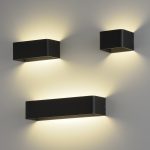 ICON: Aplique diseño negro texturado con 21w Led en 3000k  Acb Iluminación
