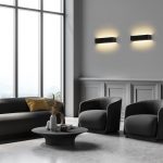 ICON: Aplique diseño negro texturado con 21w Led en 3000k  Acb Iluminación