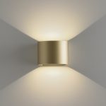 KOWA: Aplique de pared de metal oro técnico A203310O 12w Led arriba abajo Acb Iluminación. IP54