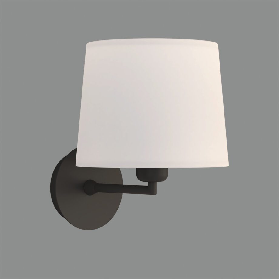 STILO: Aplique pared negro con pantalla redonda A8202080N Acb Iluminación 1 x E27.