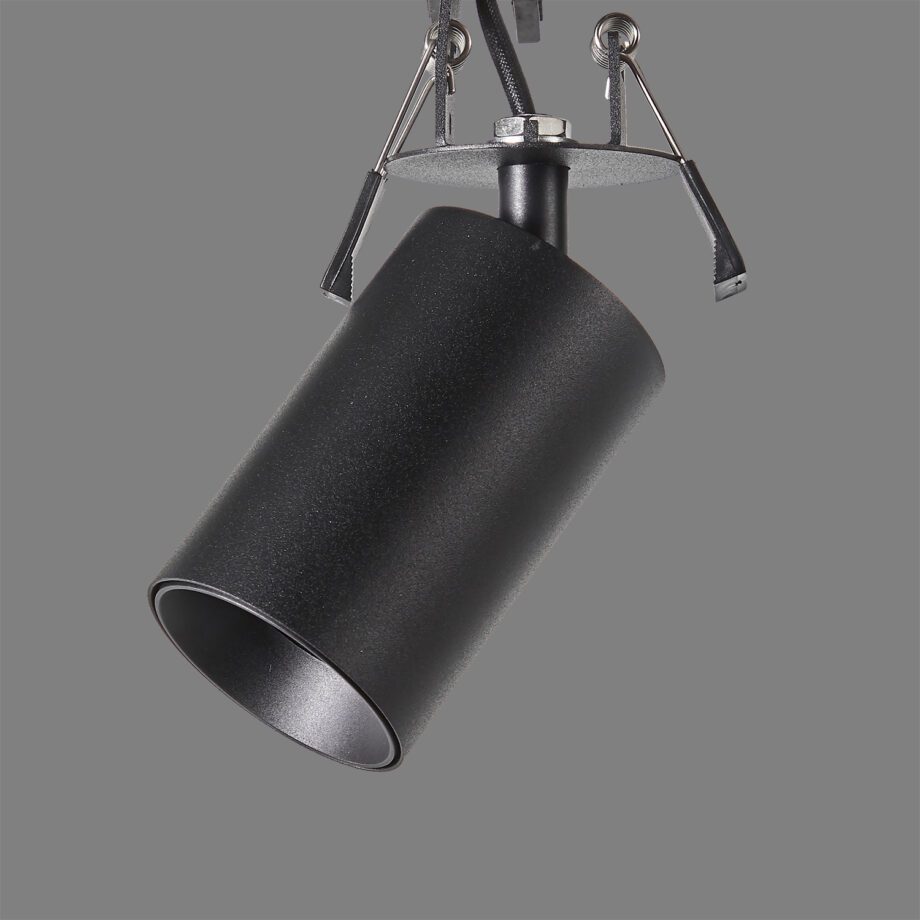 ZOOM: Foco negro empotrable de techo orientable para bombilla gu10 Led, E37640N Acb Iluminación.