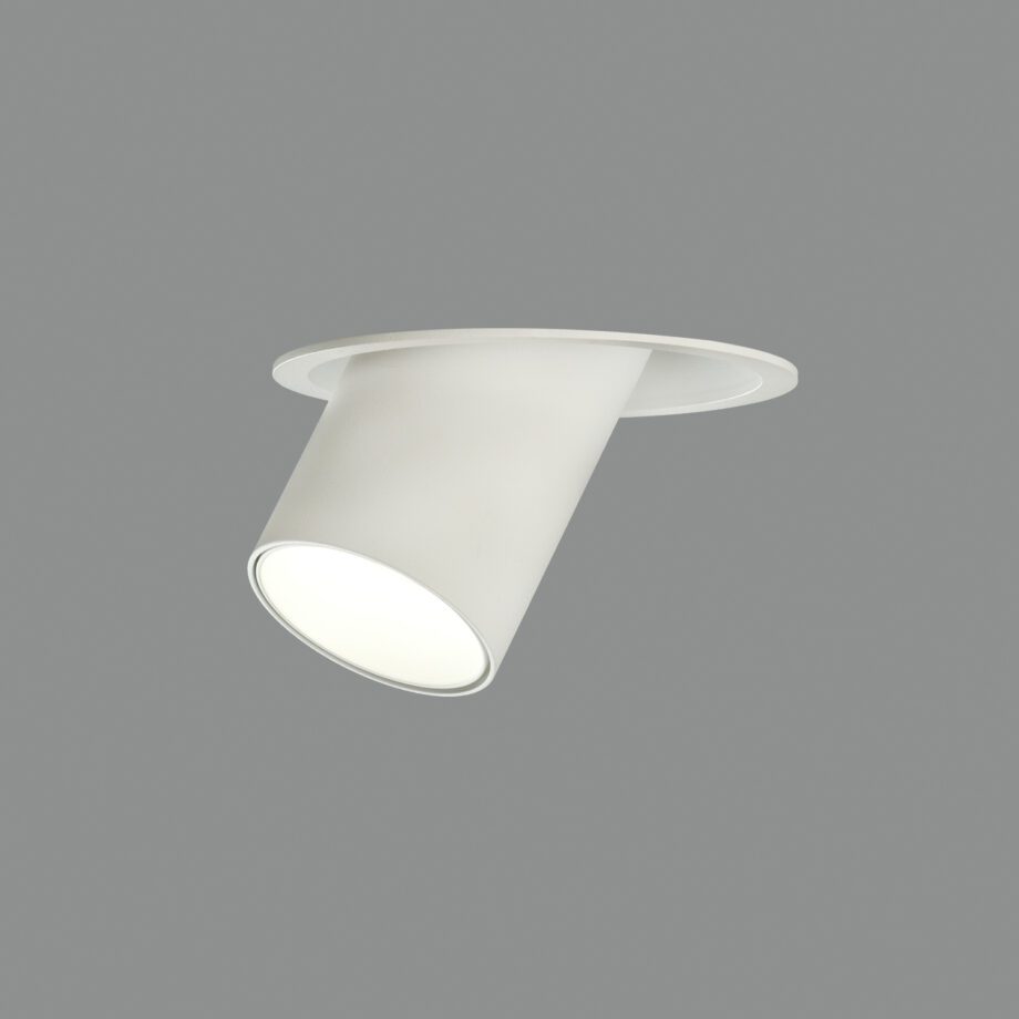GINA: Foco empotrable de techo orientable, para gu10 blanco E3874080B Acb Iluminación.