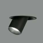 GINA: Foco empotrable de techo para bombilla gu10 negro orientable,  E3874080B Acb Iluminación.