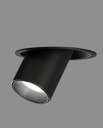 GINA: Foco empotrable de techo para bombilla gu10 negro orientable,  E3874080B Acb Iluminación.