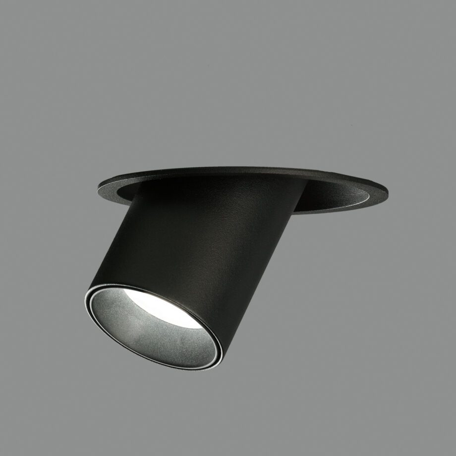 GINA: Foco empotrable de techo para bombilla gu10 negro orientable,  E3874080B Acb Iluminación.